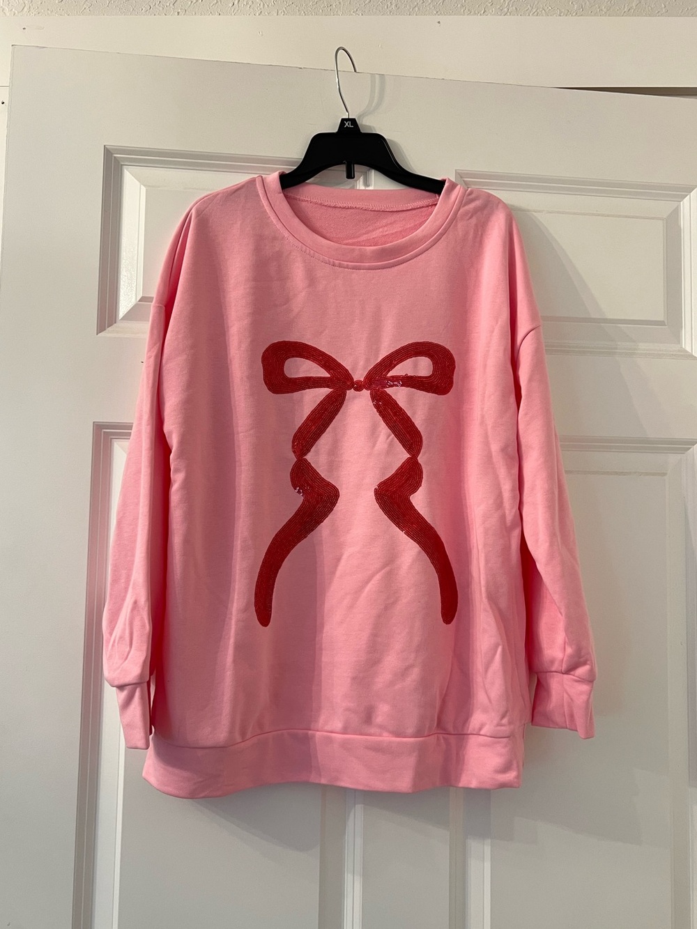 NWOT Sequin Bow Sweatshirt